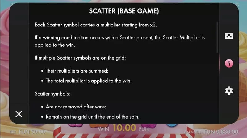 Sugar Wins - Scatter dengan pengganda